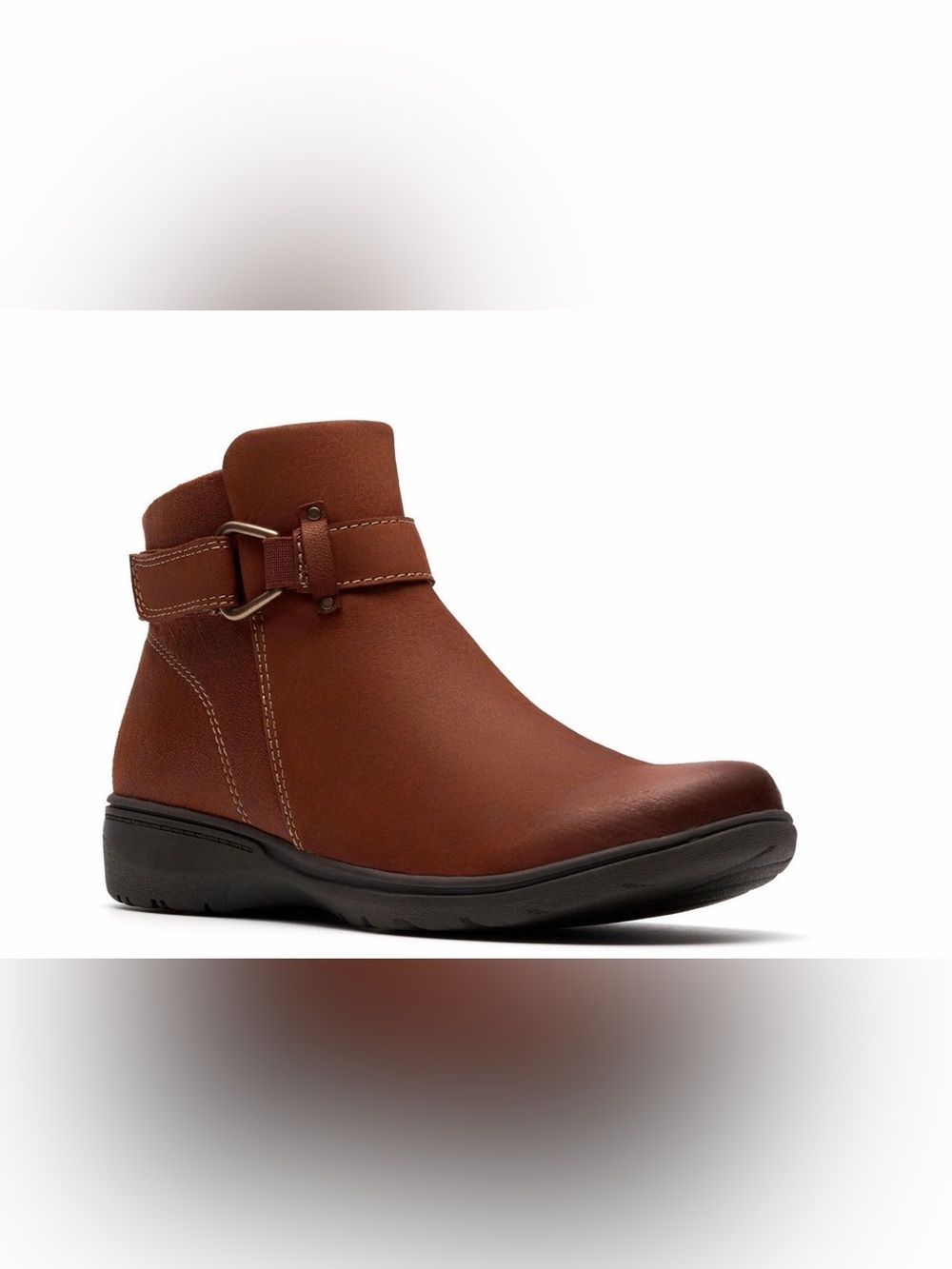 Clarks Women’s Brown Leather Ankle Boots - Size 7.5 Wide